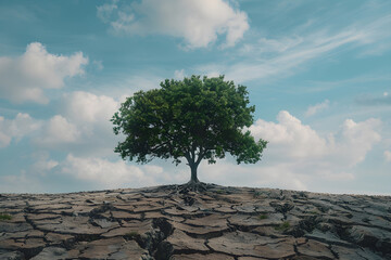 The Tree of Environmental Duality: A Stark Contrast Between Prosperity and Desolation