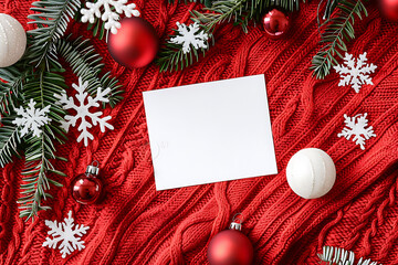 Fototapeta premium Christmas Card Mockup