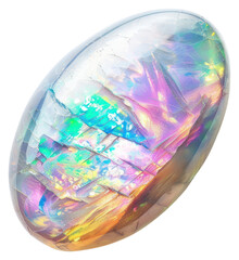 PNG Colorful iridescent gemstone egg