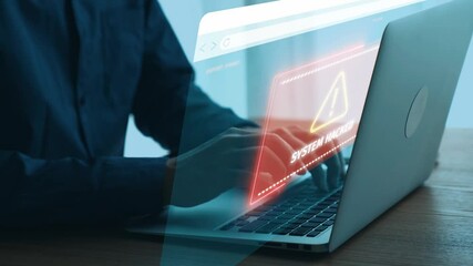 Business person identifies vulnerabilities cyber security to prevent hacks. Learn how to safeguard systems against hackers with effective security measures and hack-proof strategies UUID