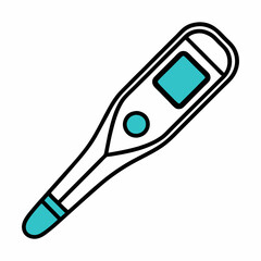 Handheld Thermometer Minimal Vector Graphic.