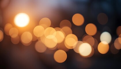 Abstract Golden Bokeh Lights Blurred Background