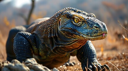 Fototapeta premium Close-Up of a Komodo Dragon .