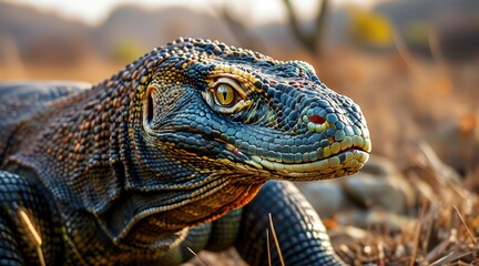 Obraz premium Close-Up of a Komodo Dragon .