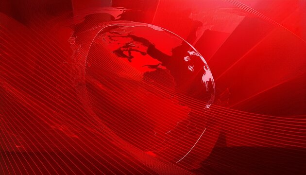 Creative red news background. Generated image