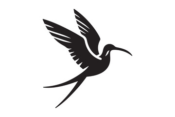 Artistic Frigate Bird Silhouette Perfect for Wildlife Designs