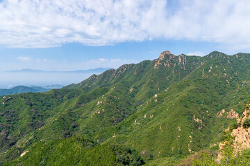 Naklejka premium Badaling Great Wall, Beijing, China green mountain natural scenery