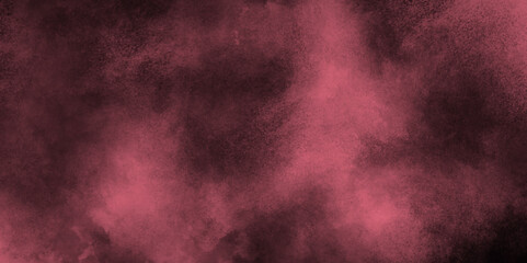 : Abstract bloody grunge overlays fog isolated on black background. Scary Red and black horror red grunge texture and old wall texture effect powder color explosion background. Dark red slate backgrou