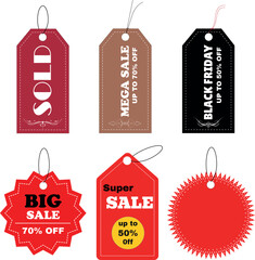 set of price tags