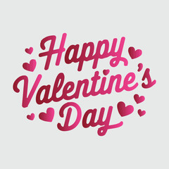 Elegant Happy Valentine's Day Typography Designs