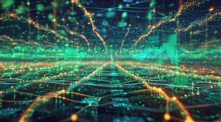 Obraz premium Neural Web of Economic Connectivity .