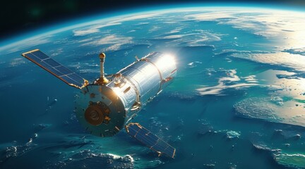 Obraz premium Satellite in Orbit .