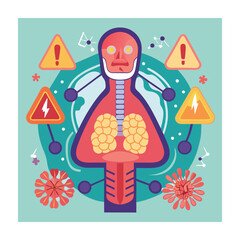 Health problems concept vector illustration