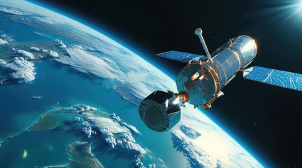 Obraz premium Satellite in Orbit .