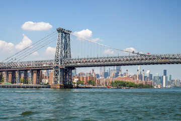 Williamsburg bridge new york manhattan view from East river