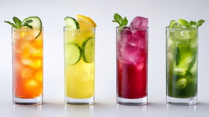 Refreshing Lemonade Varieties in Vibrant Colors