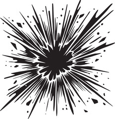 Obraz premium Glass Crack shape element silhouette vector illustration isolated on a white background