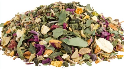 Vibrant Collection of Herbal Teas with Artistic Presentation