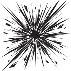 Fototapeta premium Glass Crack shape element silhouette vector illustration isolated on a white background