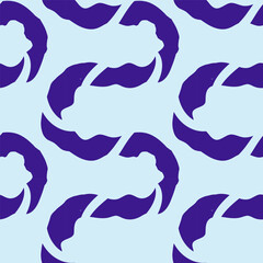 Obraz premium Seamless abstract pattern with squiggles and scribbles. Weaved curved lines. Chaotic ink scribbles decorative texture. Messy doodles, wavy and curly lines.