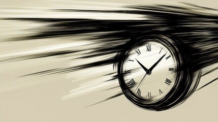 Time in Motion - Abstract Clock Illustration