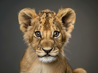 Fototapeta premium Close-up portrait of an adorable tiger cub
