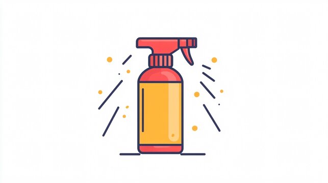 recommend clip art: Professional Spray Bottle Line Icon Vector for Cleaning and Hygiene Illustrations