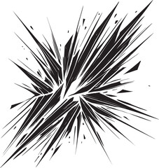 Fototapeta premium Glass Crack shape element silhouette vector illustration isolated on a white background