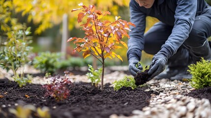 A person smiling while walking through a vibrant city street filled with people and lights