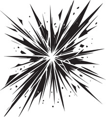 Obraz premium Glass Crack shape element silhouette vector illustration isolated on a white background