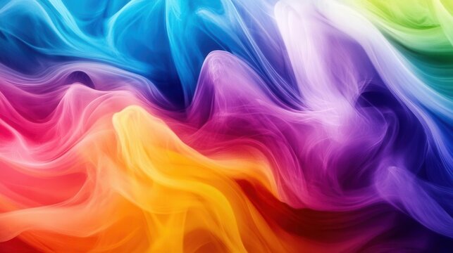 abstract fluid art background with vibrant rainbow colors swirling in marble pattern creating modern digital wallpaper design
