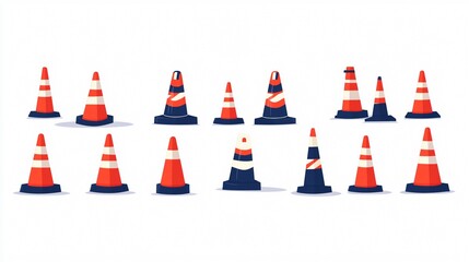 Professional Traffic Cones Division for Protective Zone Design