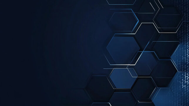 biomedical background of blue hexagon