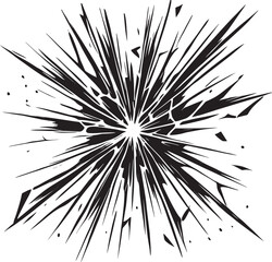 Obraz premium Glass Crack shape element silhouette vector illustration isolated on a white background