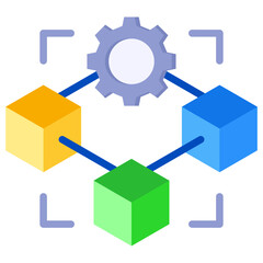 Obraz premium Blockchain Icon