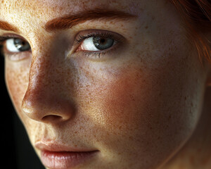 Naklejka premium Close-up photo of beautiful woman
