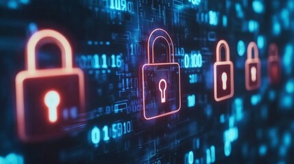 Glowing Abstract Design with High Tech Elements