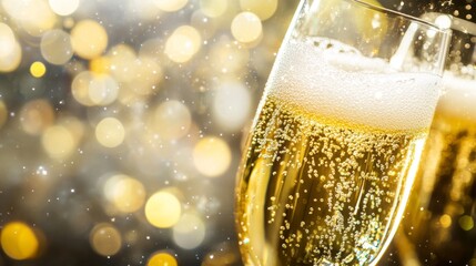 Bubbles dancing in zero-gravity create a mesmerizing spectacle of champagne magic