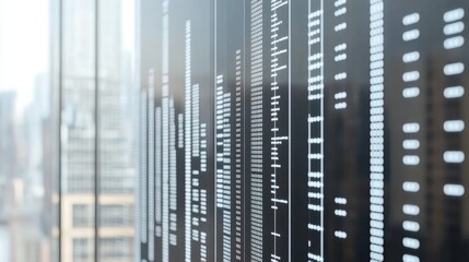 High-Tech Analytics Display with Glowing Effects