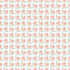 Happy decor with little flowers and heart symbols.