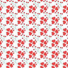 Happy decor with little flowers and heart symbols.