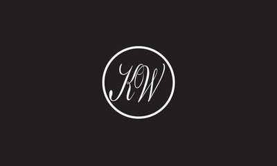 KW, WK, W, K Abstract Letters Logo Monogram	