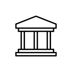 Bank icon vector. Bank sign and symbol, museum, university