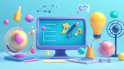 Distance learning abstract concept vector illustration set. Home-school your kids, set up daily schedule, STEM activities, quarantine daily routine, remote home education, pandemic abstract metaphor.