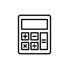 Calculator icon vector. Accounting calculator sign and symbol.