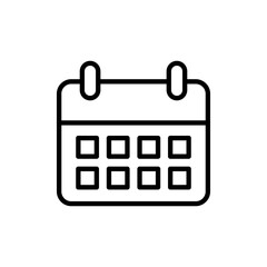 Calendar icon vector. Calender sign and symbol. Schedule icon symbol
