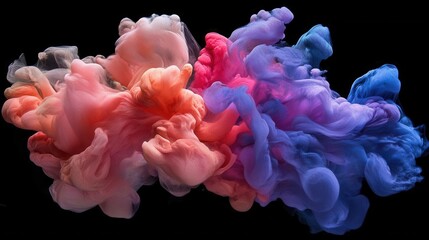 dynamic color powder explosion photography with high-speed capture of multiple vibrant pigments in motion