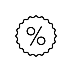 Discount icon vector. Discount tag sign and symbol