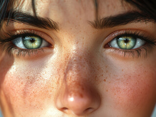 Fototapeta premium Close-up photo of beautiful woman