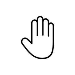 Hand icon vector. hand sign and symbol. palm